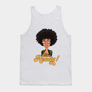 She Ready! Black Girl Nerd Tank Top